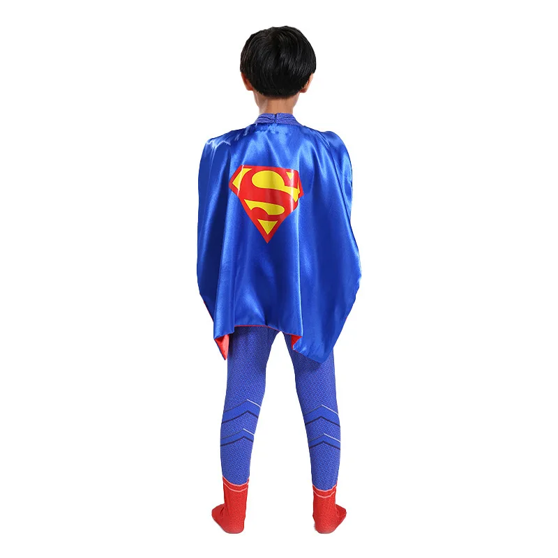 Kinder Superheld Deluxe Muskel Brust Erwachsenen Kostüme Spandax Zentai Bodysuit mit roter Garderobe für Kinder Jungen klassischen Charakter