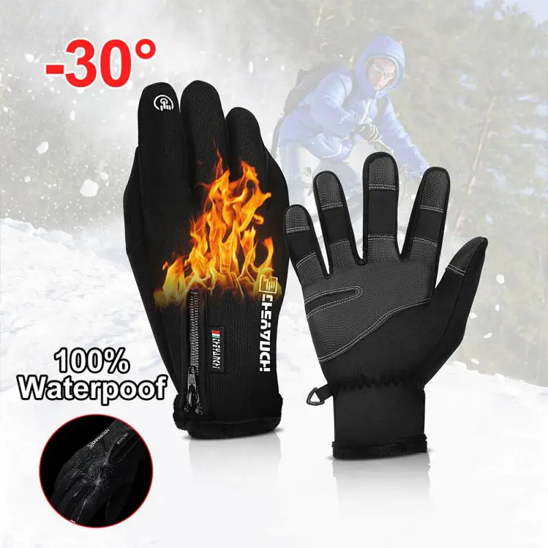 Winter Gloves Men Women TouchScreen Thermal Gloves Cycling Tactical Work Fishing Motorcycle MTB Bike Gloves Bicycle Accessories