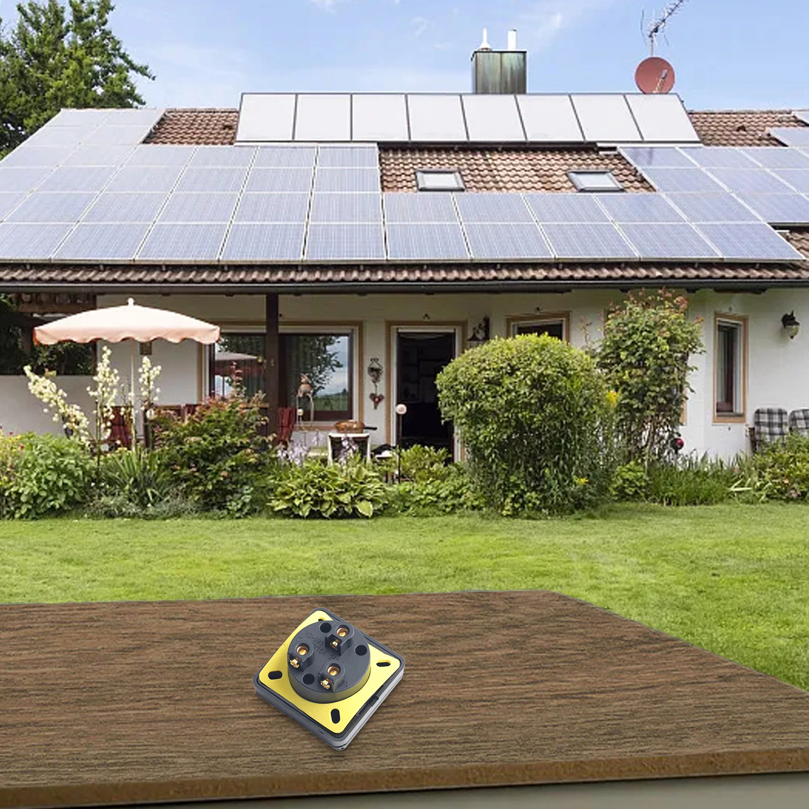 Garden Socket Color Black Waterproof Socket Waterproof And Dustproof Lightweight Multifunctional 10A Rated Current