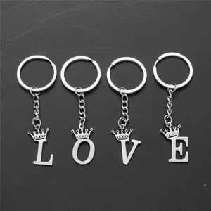 Crown Az Letters Pendant Keychains for Women, 26 Alphabet, Car Keychain, Single Jewelry Name, Silver Color, Fashion, Lovers 10 Main Sales Keychain Lyrics - №9