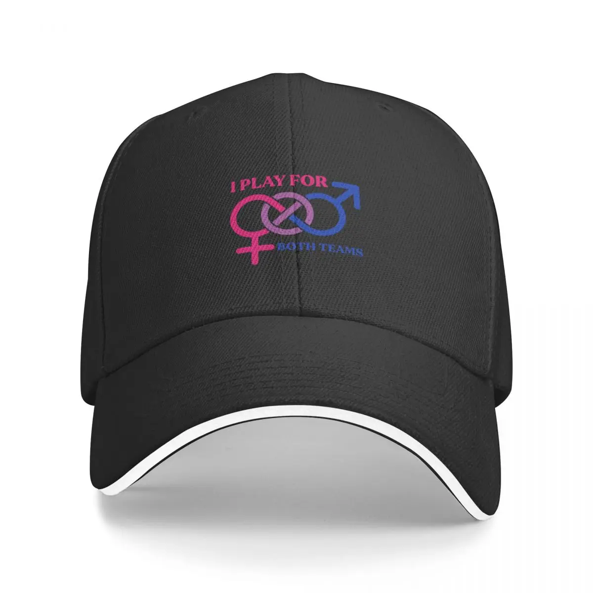 New Bisexual I Play For Both Teams Baseball Cap Uv Protection Solar Hat birthday Hat Man Luxury boonie hats Women Caps Men's
