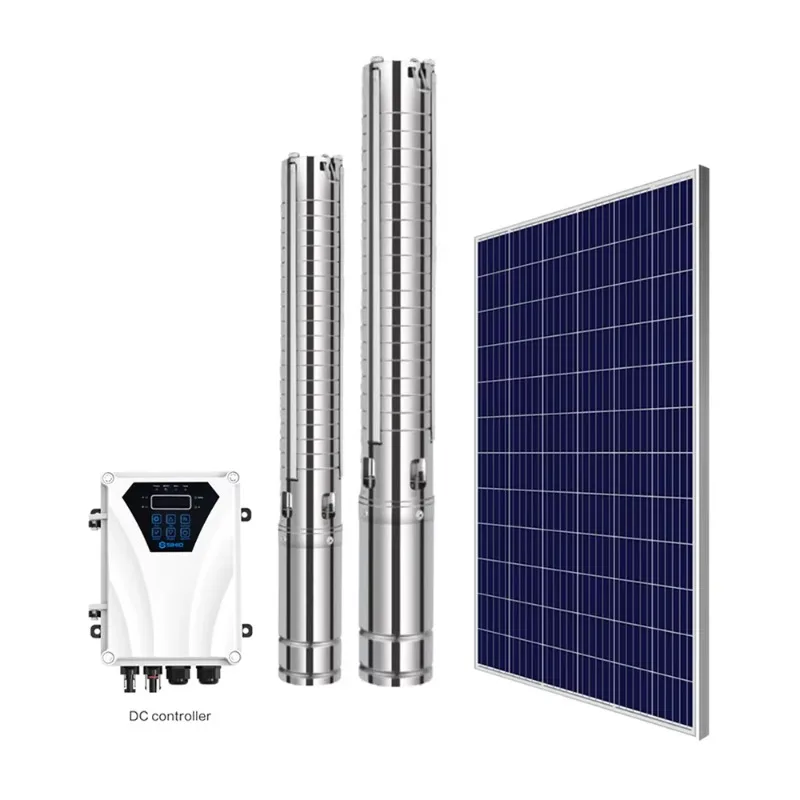 Hot Selling 1100W 1.5HP 3 Inch Solar Deep Well Submersible Water Pump, Stainless Steel BLDC Motor Solar Pump