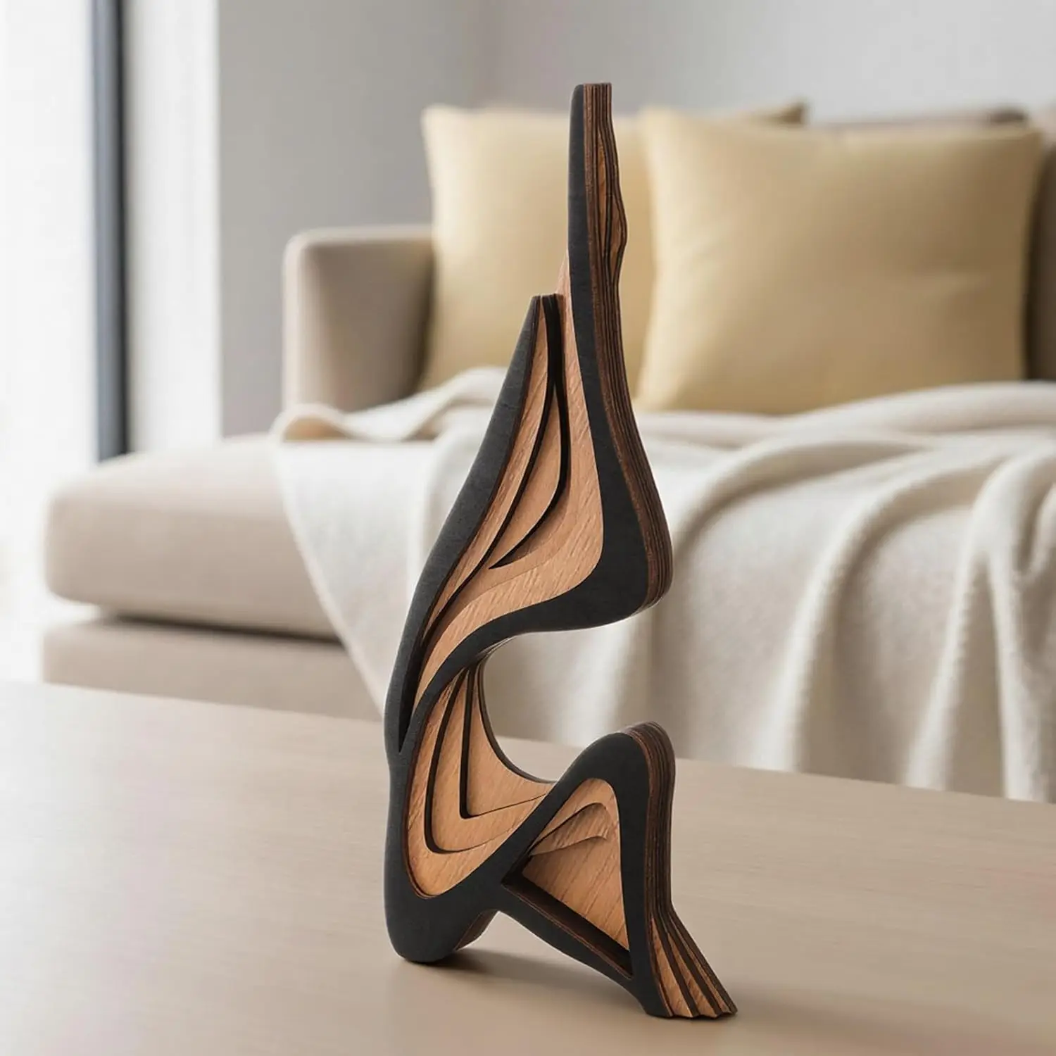Abstract Wooden Sculpture Decor 5