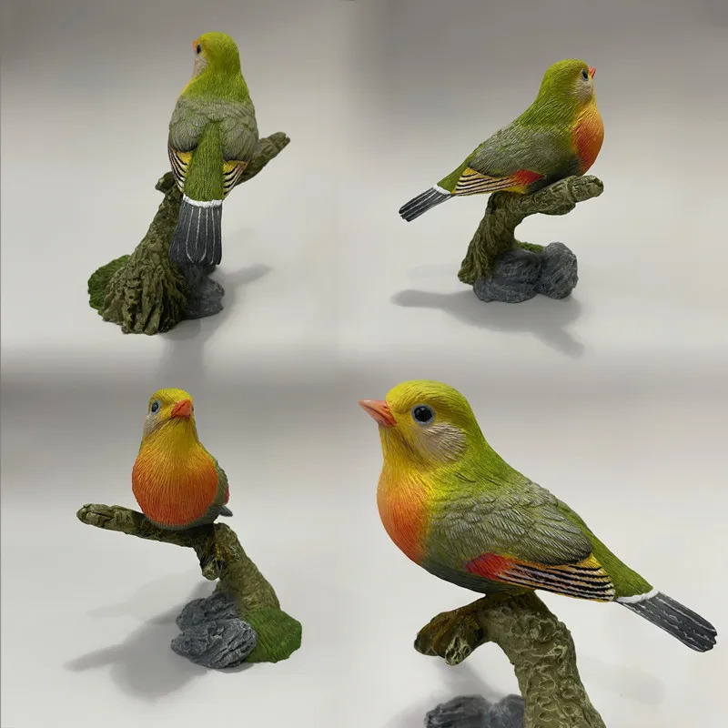 Great titmouse resin statue coal titmouse ornament model handicraft red beaked acacia bird home decoration