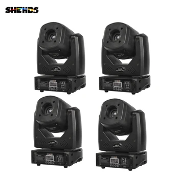 SHEHDS 4 stks LED 80 W Moving Head Licht 3 Gezicht Prisma Focus Functie Voor Dj Apparatuur DJ Disco Nachtclub