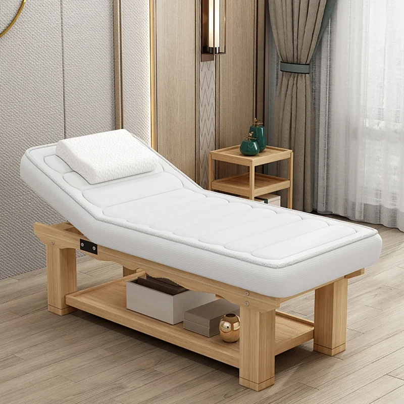 Nordic Solid Wood Massage Tables High-end Designer Multifunctional Massage Tables Beauty Salon Modern Furniture Massagebett HBMT