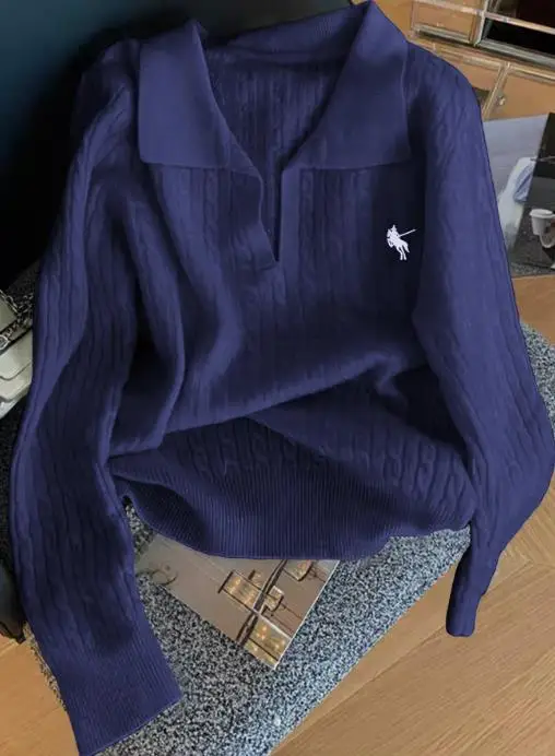 Herfst/Winter Nieuwe Damesmode Casual Stijl Effen Kleur Trui Met Lange Mouwen Dameskleding