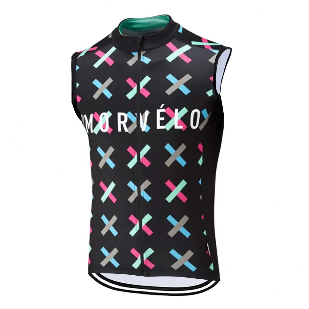 Morvelo Men Pro Team Cycling Jersey Summer senza maniche Cycle Vest traspirante MTB Bike Bicycle Jersey Maillot Sport Gilet Ciclismo