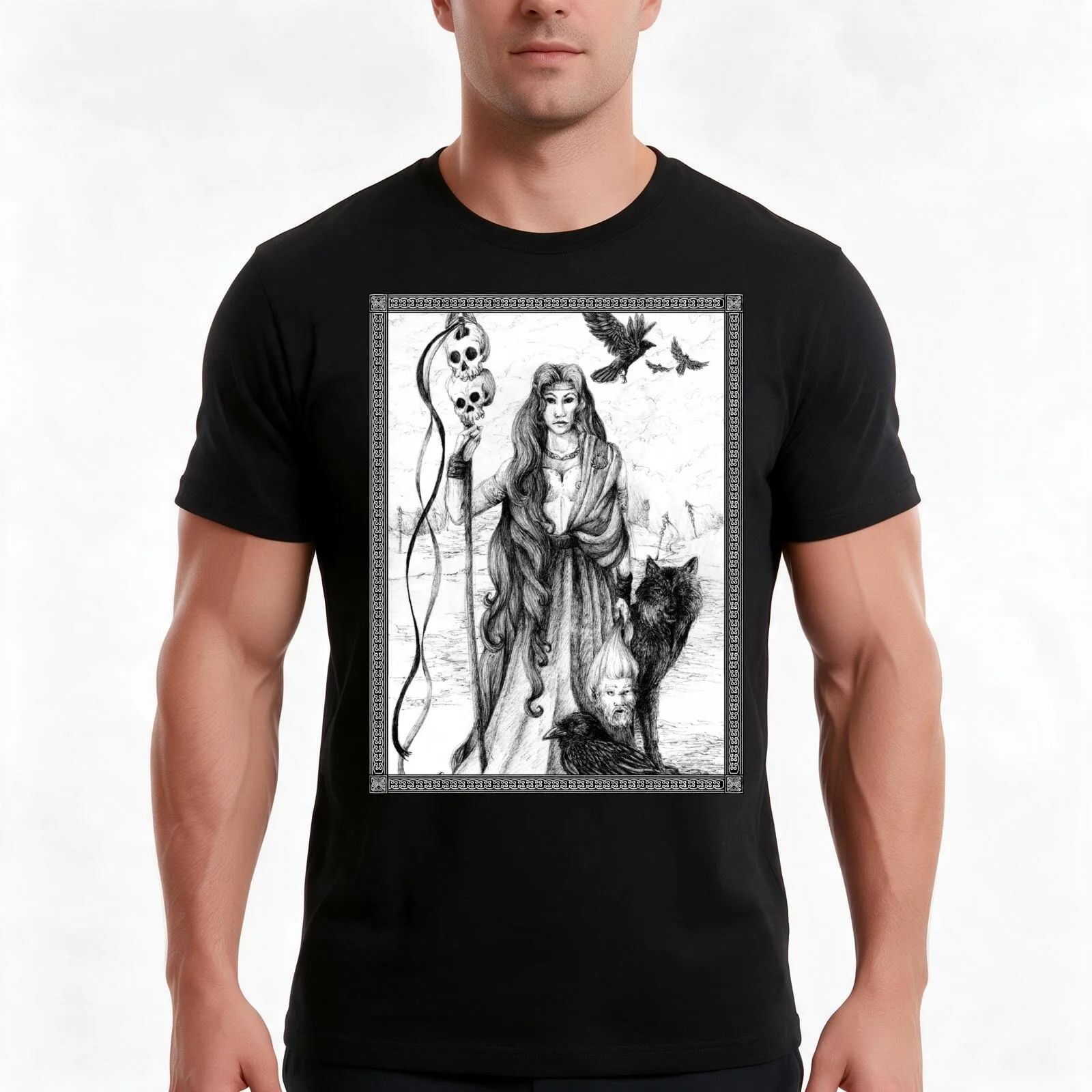 Morrigan T-Shirt Summer Casual Cotton Tee Oversized Streetwear Tops Vintage Graphic Print Loose Fit Short Sleeve