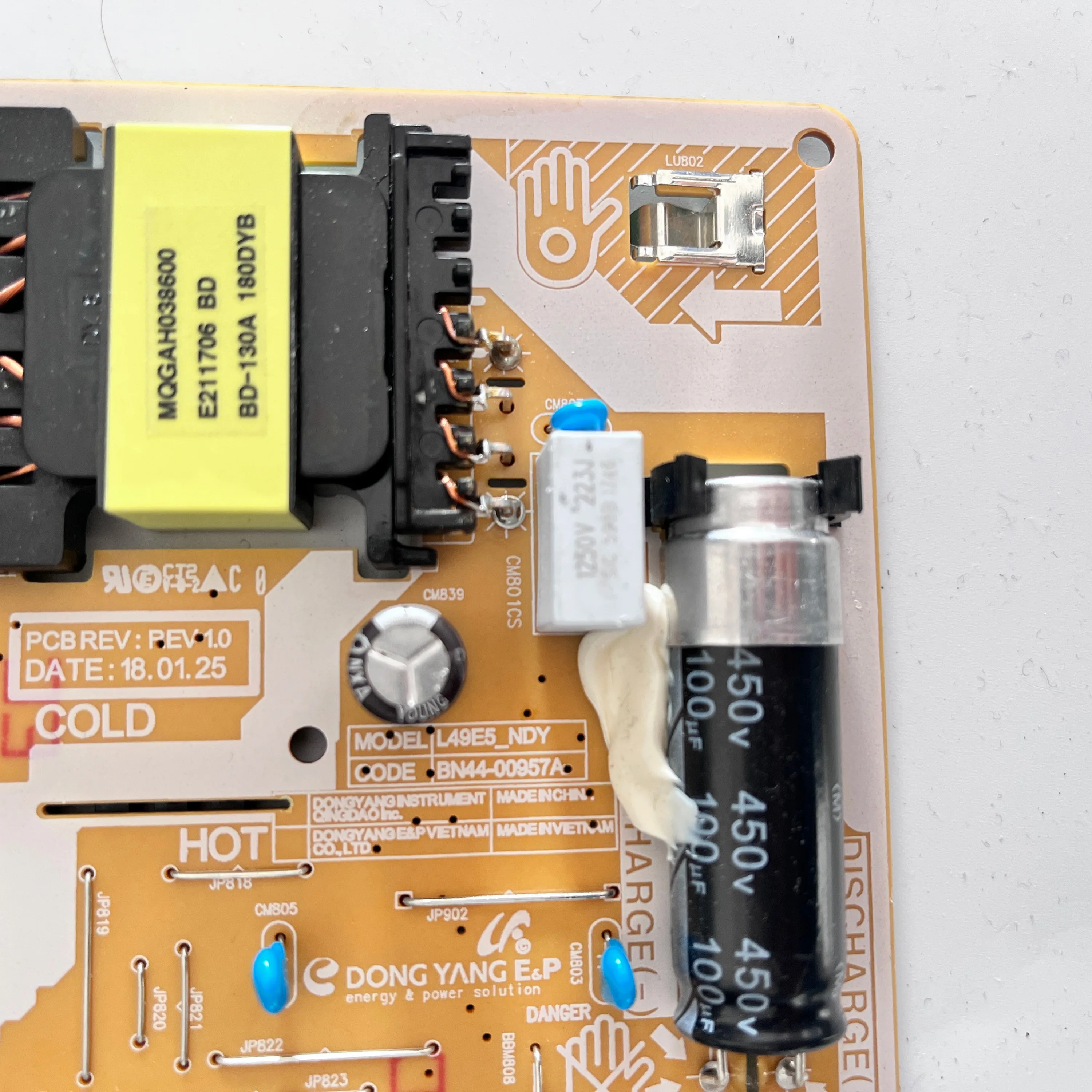 Original original tv power board BN44-00957A in gutem zustand geeignet für lcd tv hg43af690dj ue43n5500 tv zubehör