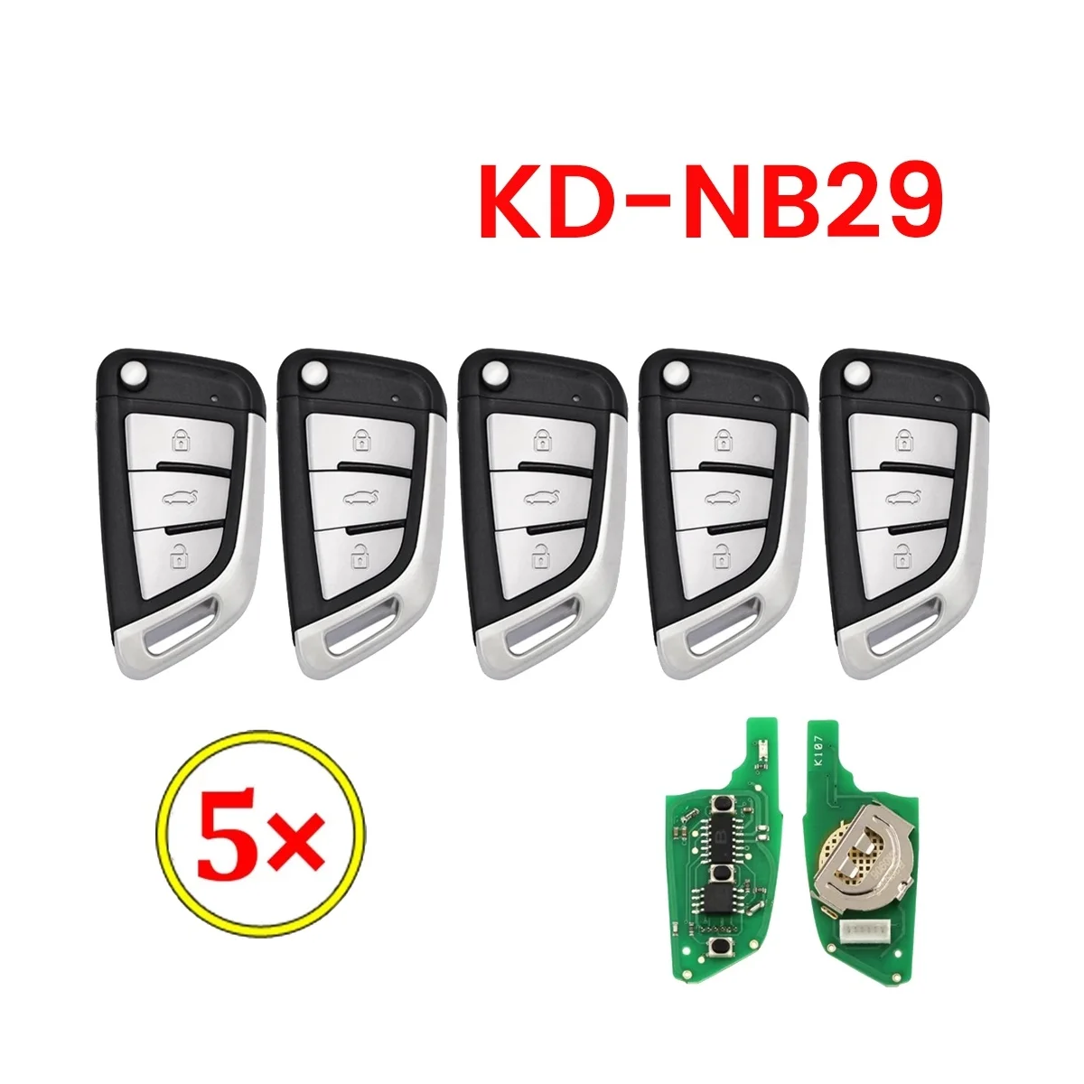 5Pcs/Lot KEYDIY NB29 Metal Button NB KD Remote Car Key for KD900/KD-X2 Key KD MINI/ KD-MAX Programmer for BMW Style