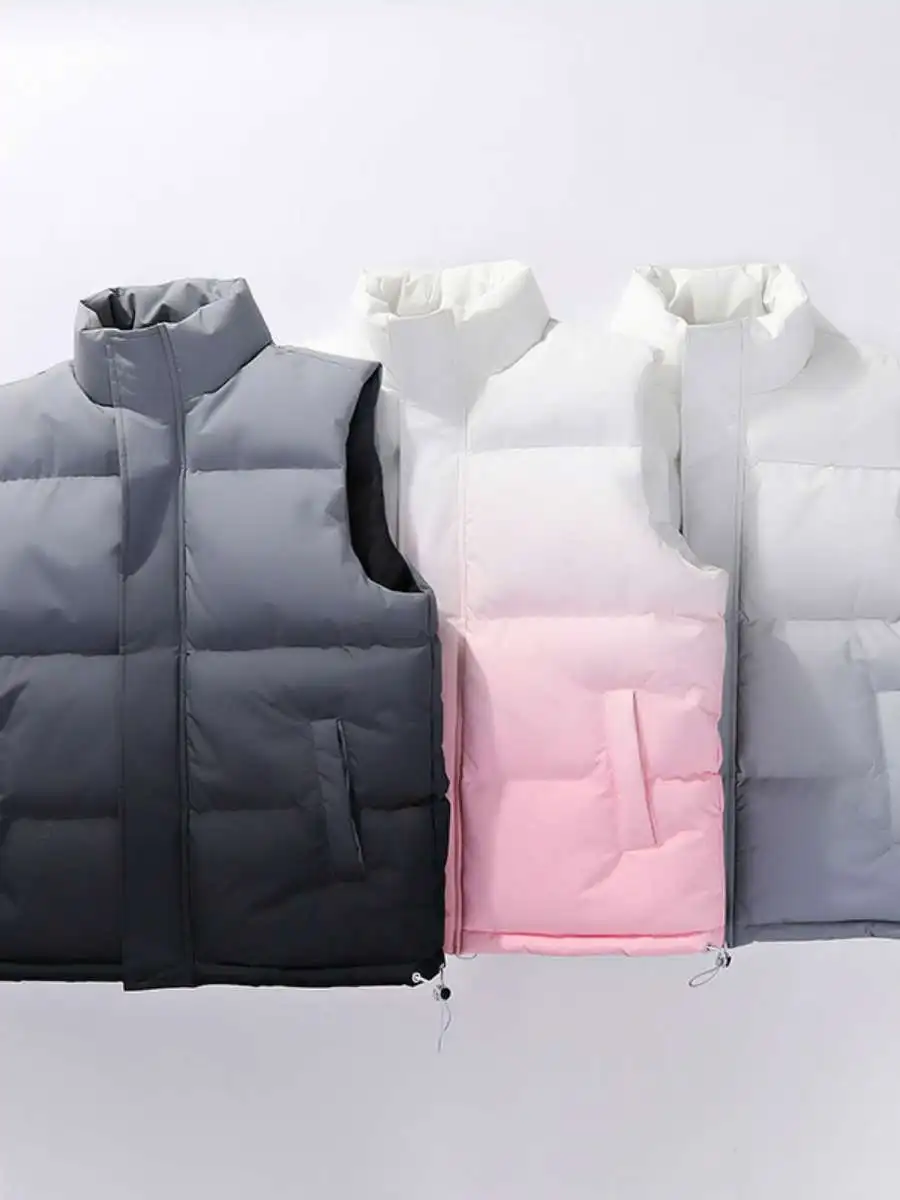 

Мужской зимний утепленный жилет с воротником-стойкой, свободного кроя, универсальный элемент гардероба для пар, в стиле Ханьфу