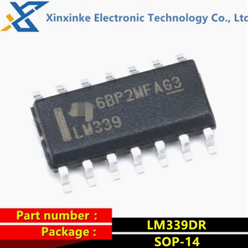 10PCS LM339DR SOIC-14 LM339 Amplifier ICs Analog Comparators Quad Differential Brand New Original