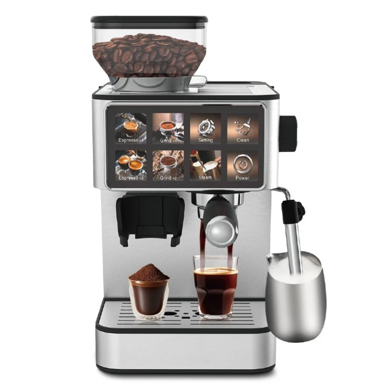 Touch screen espresso pump-type fancy coffee machine Italian grinder 3-in-1