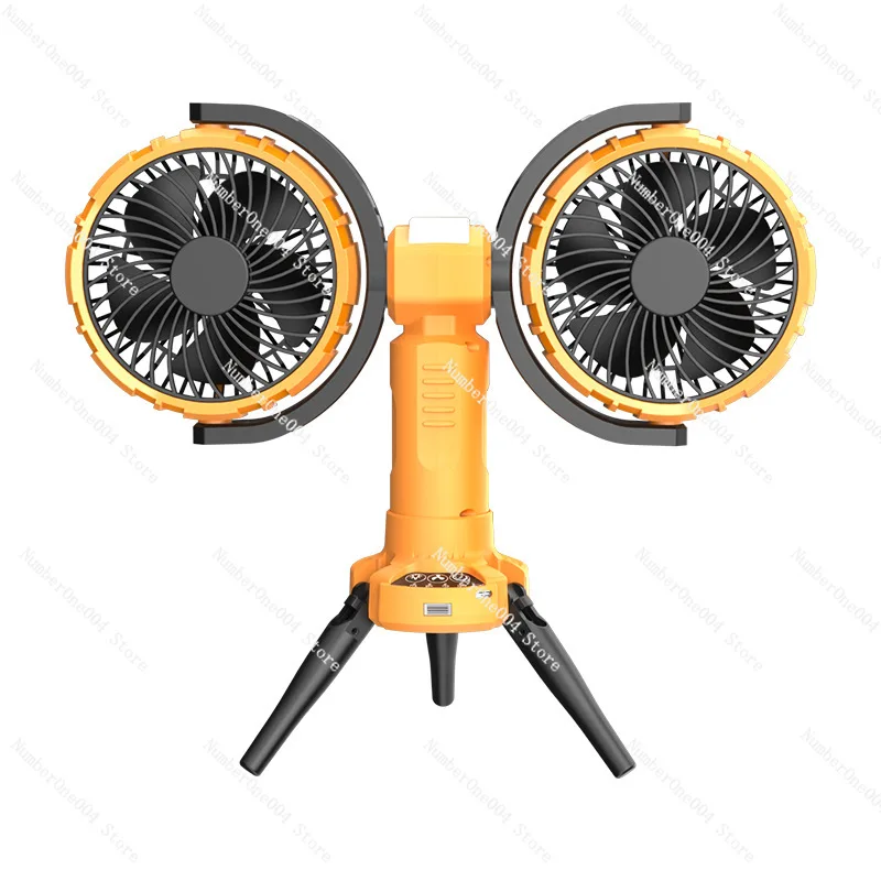 

Dual Head Clip-on Fan - USB Rechargeable Mini Cooling Fan for Car/Home, Portable with Foldable Design