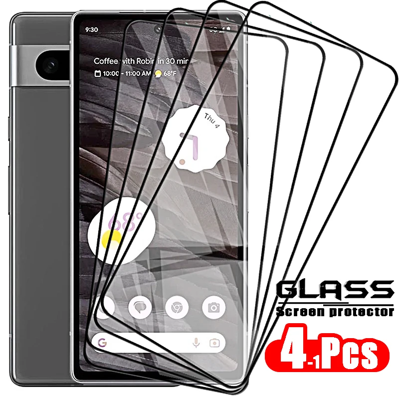 4-1Pcs Tempered Glass on For Google 7A 6a 5a 4a 5g 8 Pro Screen Protector Glass for Pixel 7 6 5 4 A Safety Protective Glass Film