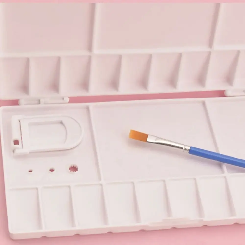 1Pcs New 25 Grids Nail Art Palette Renovate Cover Plastic Watercolor Paint Tray Folding Pigment Box Nail Art Tool