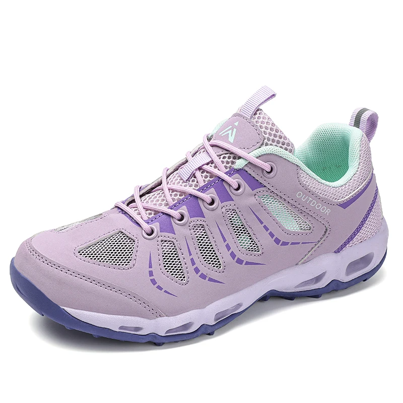 Scarpe da trekking da donna Trekking all'aperto Sport Arrampicata Stivali da campeggio Scarpe da ginnastica da jogging da passeggio impermeabili antiscivolo Sneakers Stringate
