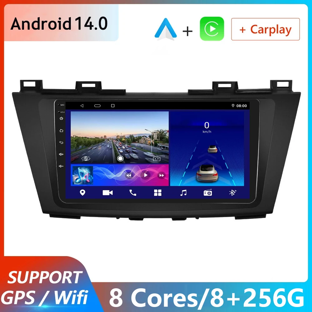 

Android 14 radio For Mazda 5 3 CW 2010 2011-2014 2015 Car stereo Multimedia Video Player Carplay GPS Navigation 2din no dvd