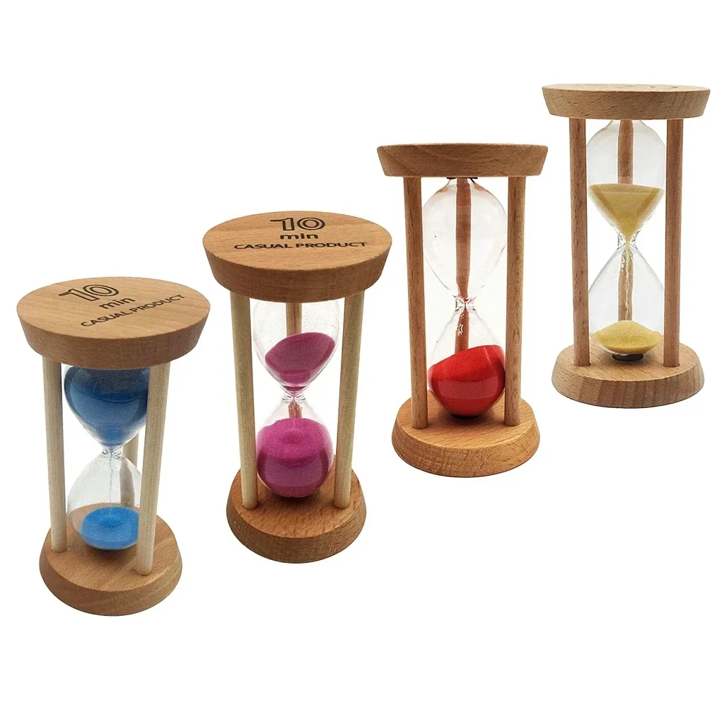 10 Minutes Sand Timer Hourglass Wooden Sandglass Hourglass Sand Timer for Classroom Teaching Kitchen Cooking Reading Ti