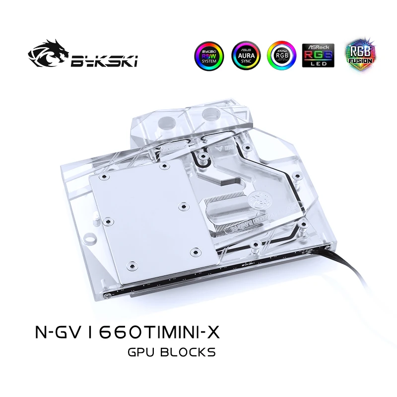 

Bykski Gpu Water Cooling Block for GIGABYTE AORUS RTX1660TI MINI ITX OC 6G/GTX 1660 Ti OC 6G/Full Cover Copper Radiator Block