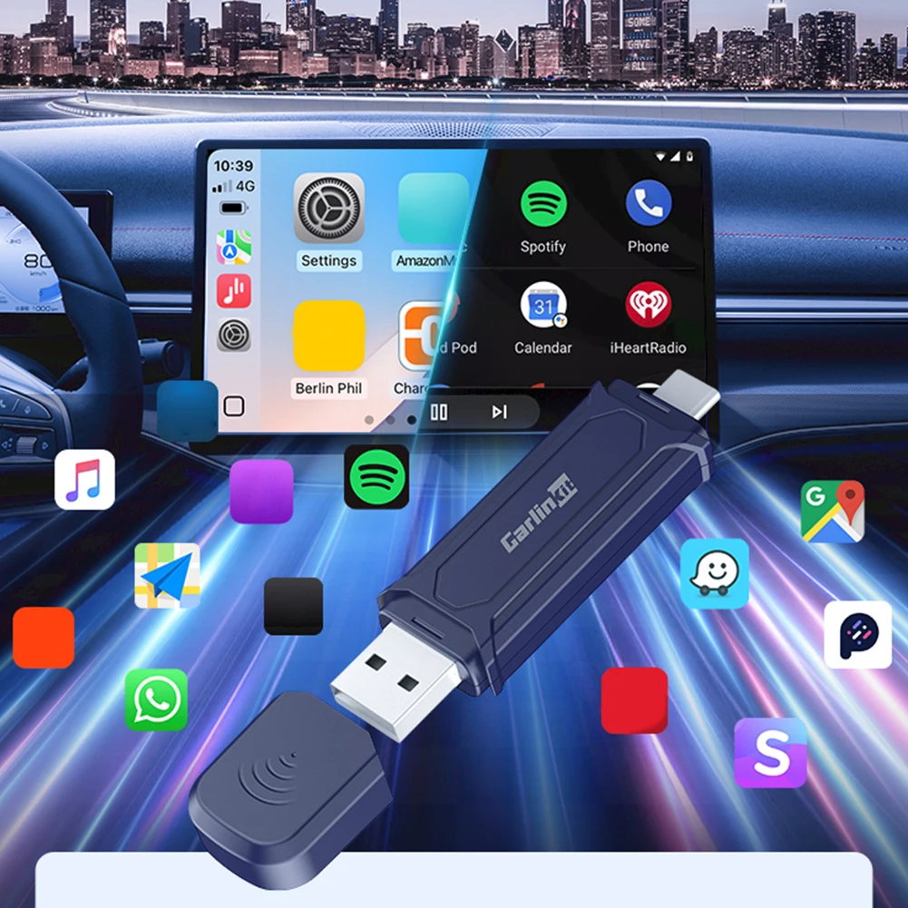 CarlinKit MINI SE Pro Wireless CarPlay Android Auto USB Dongle Smart Wireless Adapter WiFi Bluetooth Auto Connection Upgrade