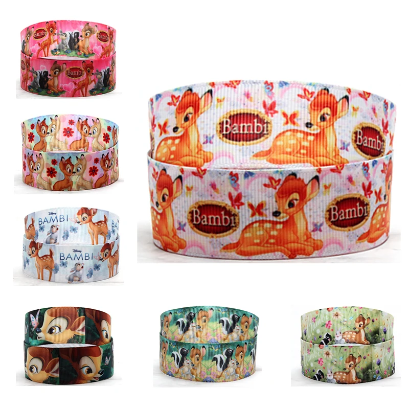 

5Yards 25MM 38MM Disney Bambi Printed Grosgrain Ribbon