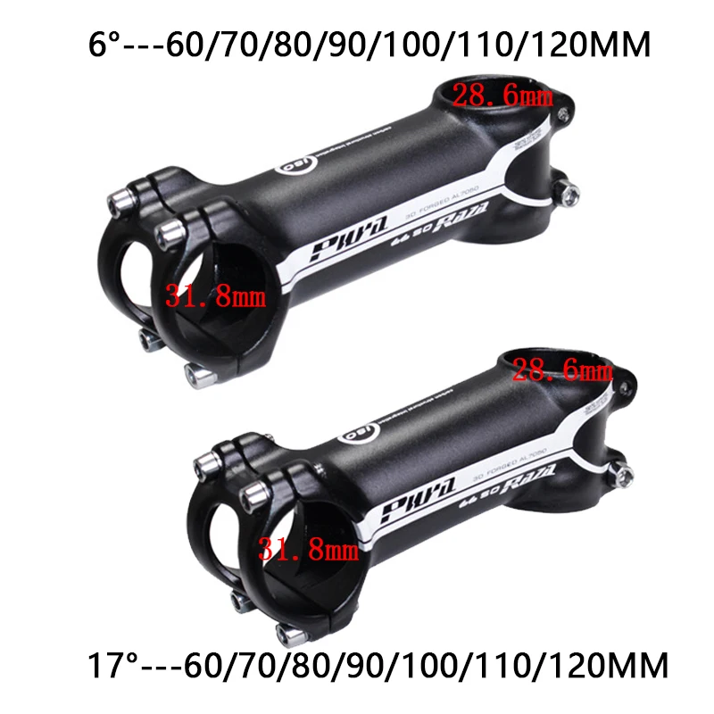 

Black Aluminum alloy 6 degree 17 degree MTB Stem Bicycle Stem Road Bike Stem Handle 28.6-31.8MM Bicycle Handlebar Stem parts