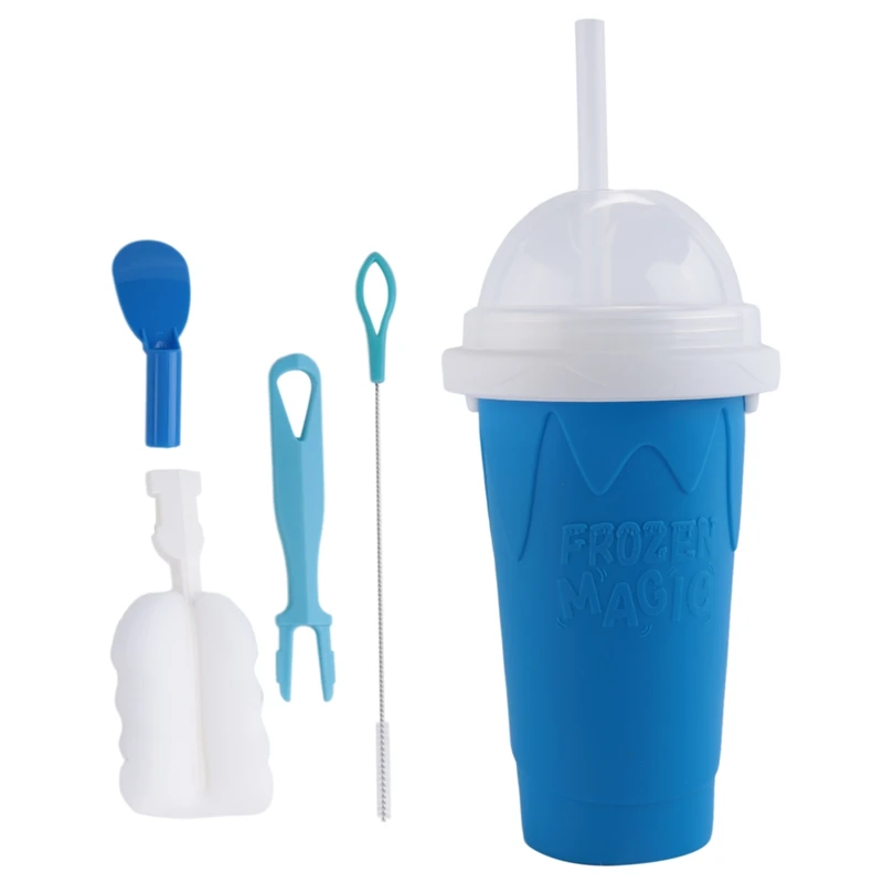 1 PCS Freeze Magic Slushy Cup Slushie Maker Cup Is Cool Stuff Things Smoothie Cups With Lids And Straws,