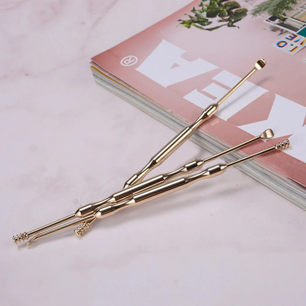 المنزل السفر الأذن الرعاية مزدوجة نهاية الأذن يختار كوريت للكبار الأذن نظافة آذان حفر مغرفة الأذن الشمع اختيار شمع أداة إزالة الصواميل #5