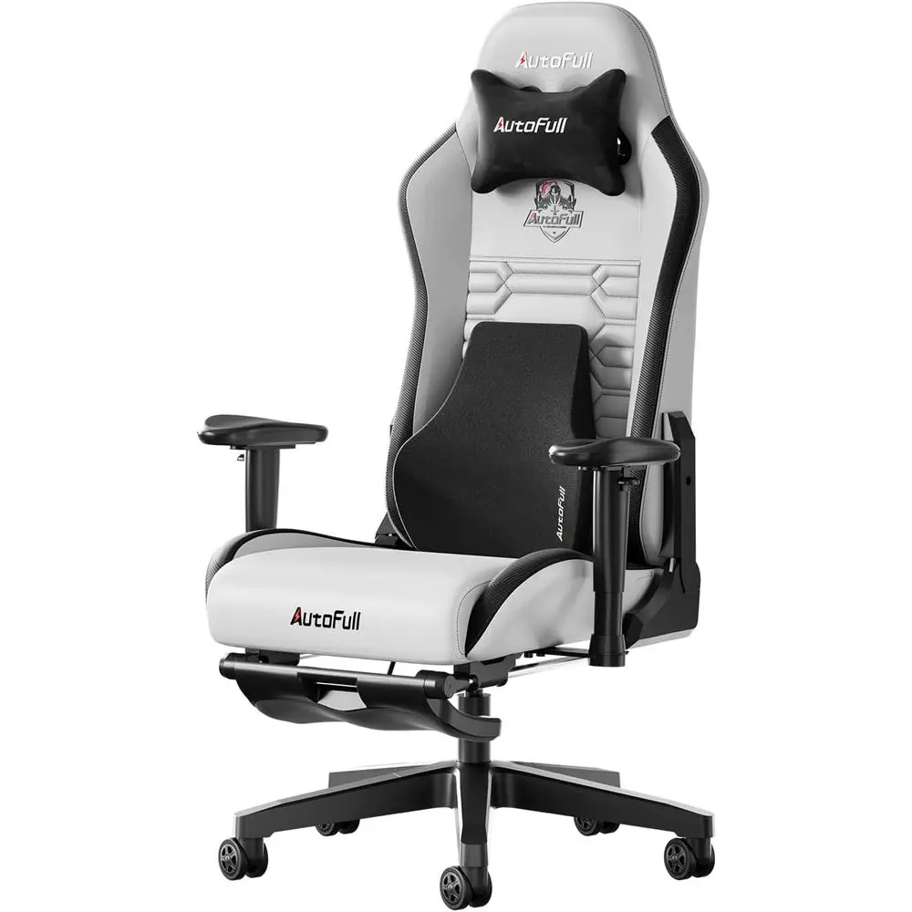 

Игровое кресло C3 для ПК с эргономичной поясничной поддержкой, регулируемое поворотное рабочее кресло в гоночном стиле из искусственной кожи с высокой спинкой и подставкой для ног