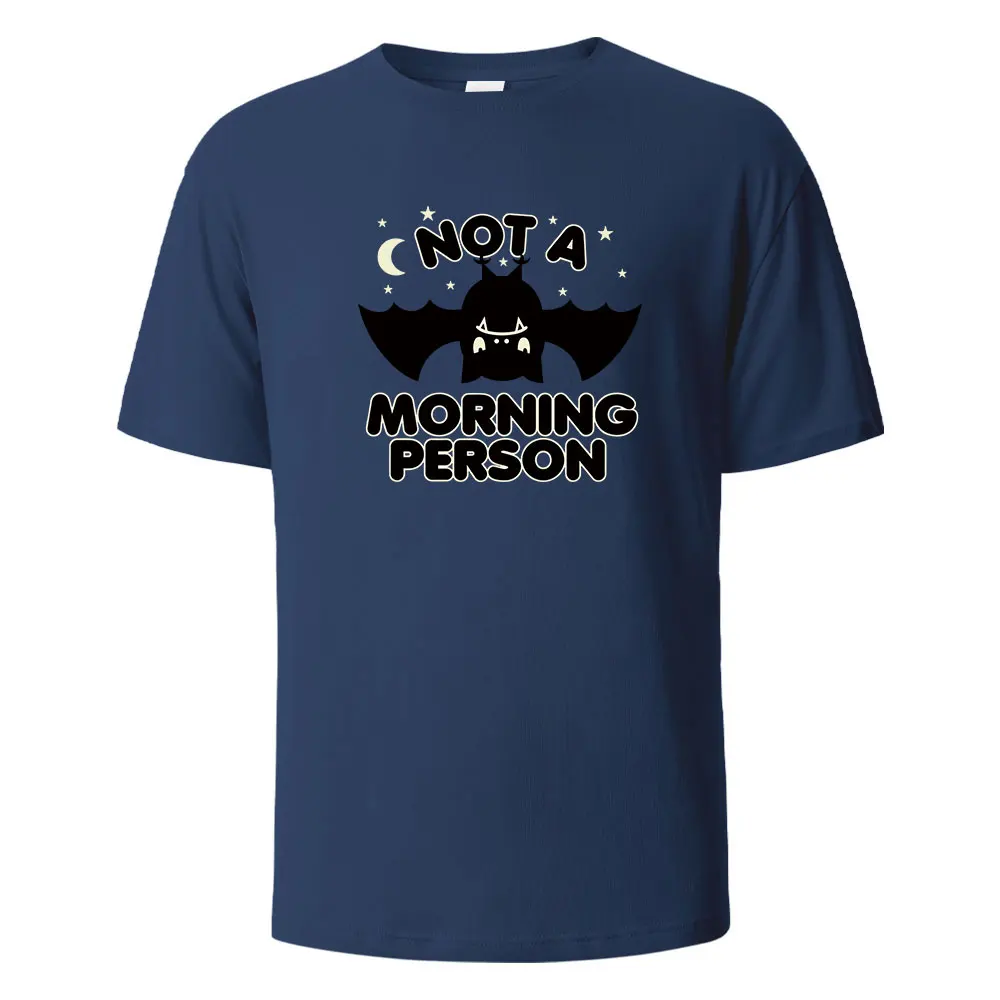 

Not A Morning Person Print T-Shirt Casual Short sleeved Tops Summer Tees For Men Women 100% Cotton O-neck Oversize StreetwearTop