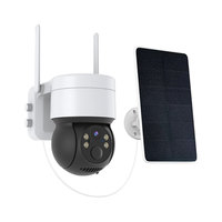 Wifi Smart Outdoor 360 PTZ PIR 1080P Camera Solar Panel Powered CCTV IP Wireless Security Network Camera