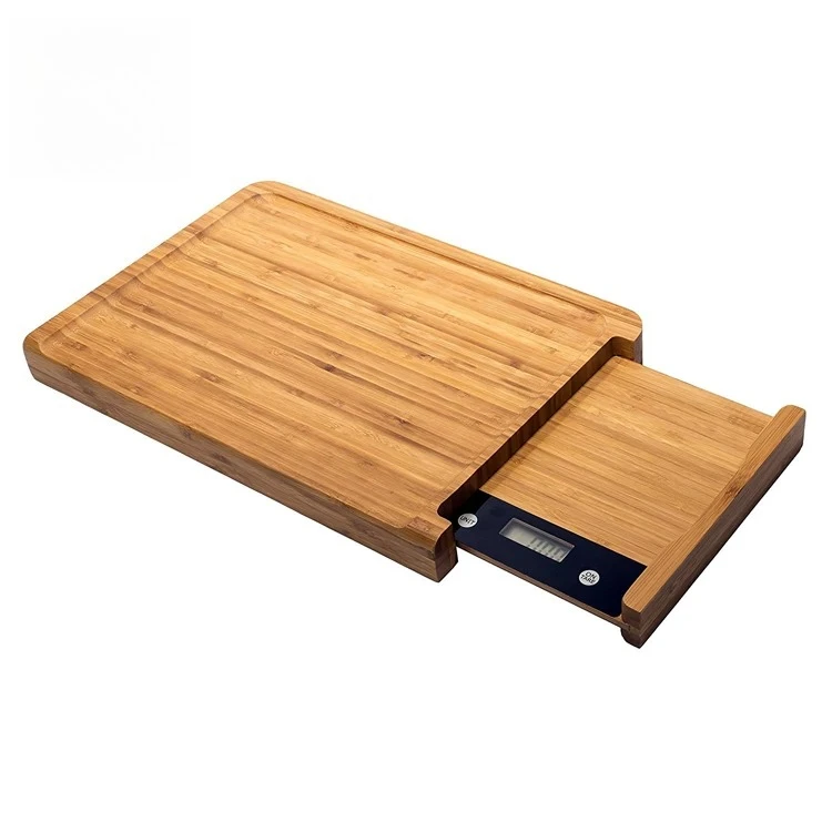 

Digital Kitchen Scale Food Cutting Board Bamboo Cutting Board with Scale and Storage