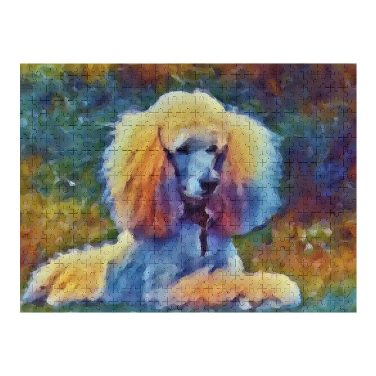 

Poodle relaxing in the sun Jigsaw Puzzle Custom With Photo Wooden Boxes Personalized For Kids Puzzle