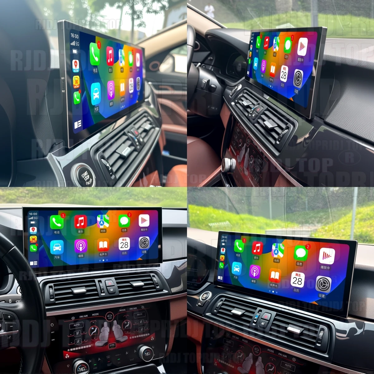 15.8inch Upgrade For BMW 5 Series X5 F15 F10 2010-2017 5G Wireless CarPlay GPS Multimedia Player Touch AC Climate Panel + Linux