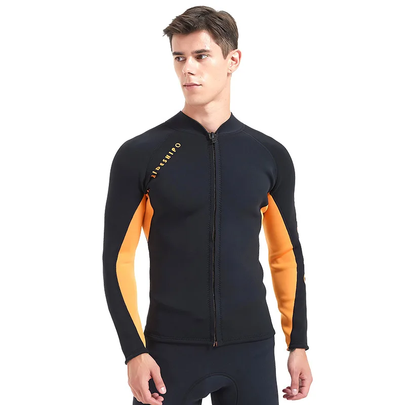 2MM Neoprene Suit Jacket Swimming Top Men Split Diving Suit Windproof Warm Jacket Surfing Motorboat Diving Jacket