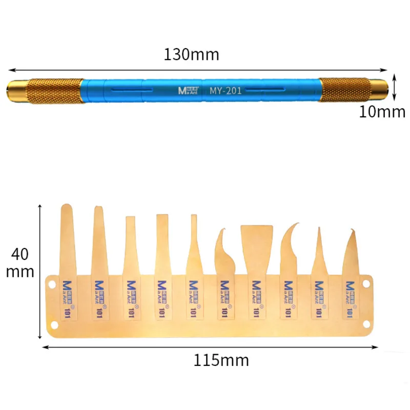 MaAnt Multifunctional Glue Removal Knife Hand Polished Elastic Blade Main Board IC CHIP Edge Adhesive Removal Tool MY-201