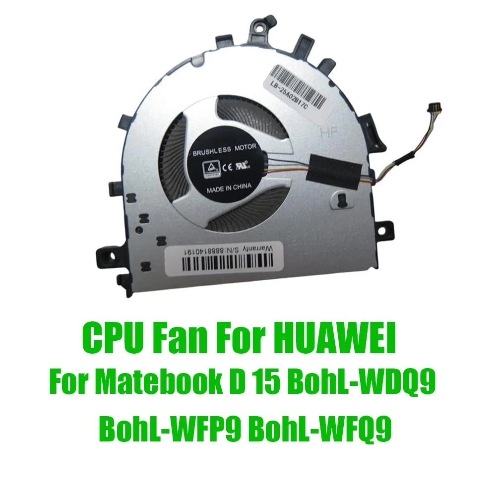 For HUAWEI For Matebook D 15 BohL-WDQ9 BohL-WFP9 BohL-WFQ9 DC5V 0.5A Replacement Laptop CPU Fan