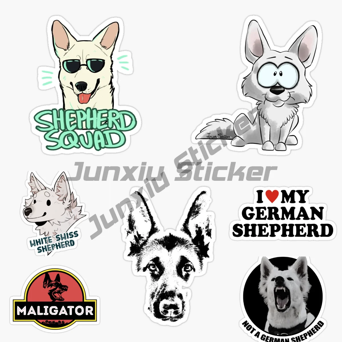 

Creative German Shepherd Car Sticker Accessories Car Styling Van Stripes Cover Scratches Vinyl Waterproof Self-adhesive Decal
