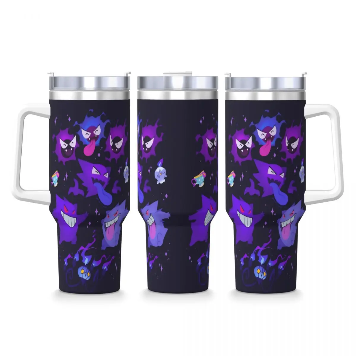 

Стакан из нержавеющей стали Gengar, автомобильные кружки с соломинкой, бутылка для воды для холодных напитков, портативная термокружка большой емкости для кемпинга