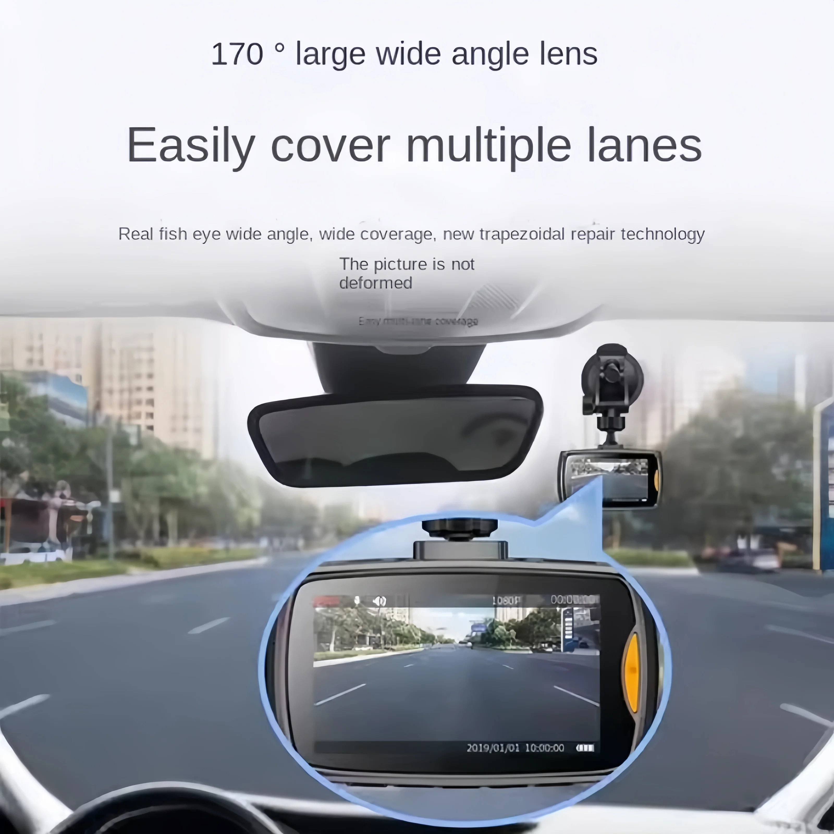 1080p HD Dashcam with a 2.4-inch IPS Screen, Front-Facing Camera, Infrared Night Vision, Loop Recording, and a Wide-Angle Lens—Suitable for All Types of Vehicles