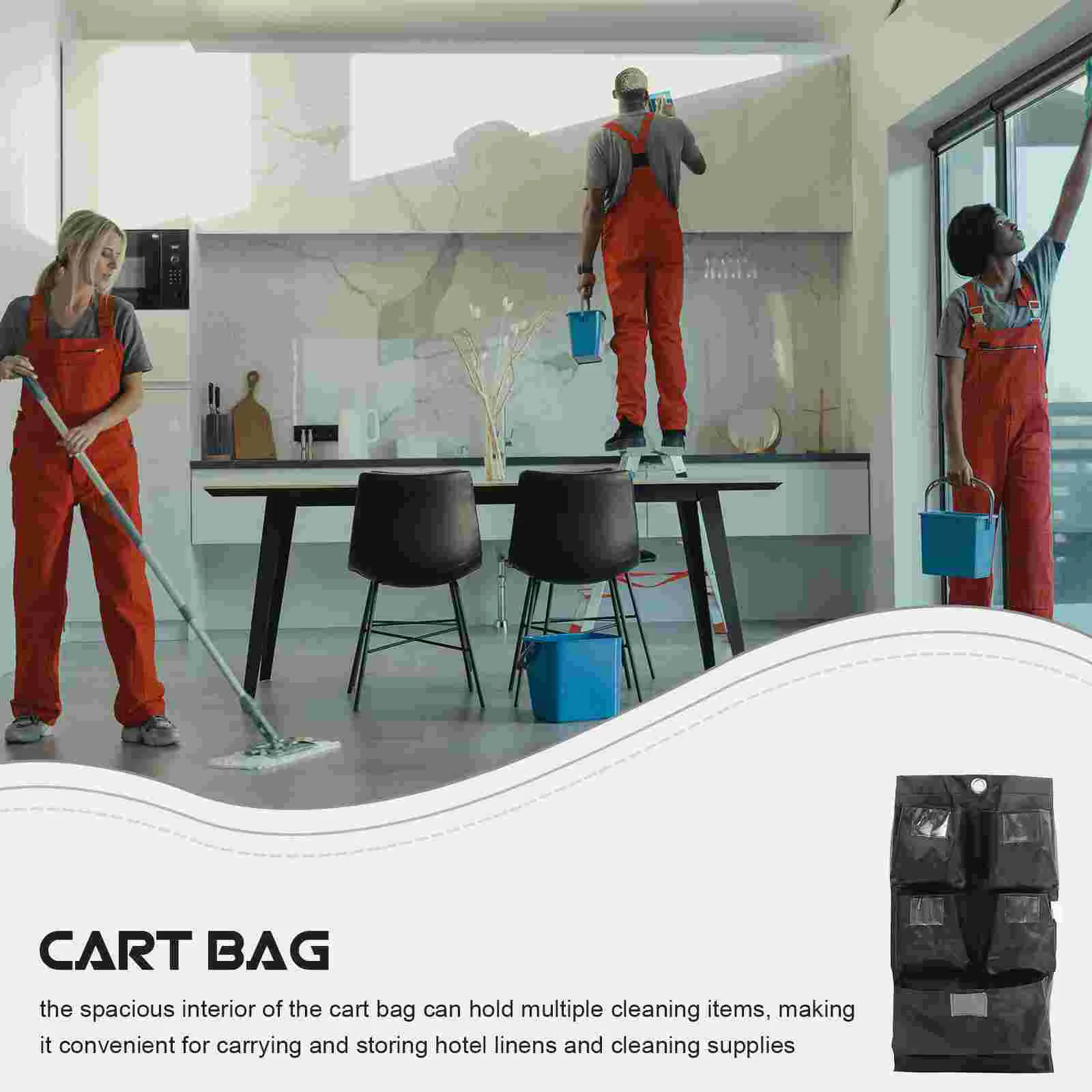 Storage Bag Industrial Laundry Cart Replacement Cleaning with Detachable Trolley Rolling Caddy Wheels