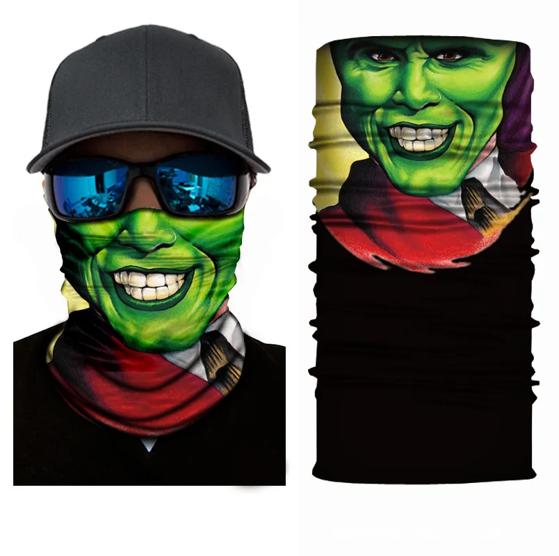 Cycling Motorcycle Bandanas Skull 3D Seamless Mask Neck Warmer Gaiter Face Shield Scarves Men Women Balaclava Headwear