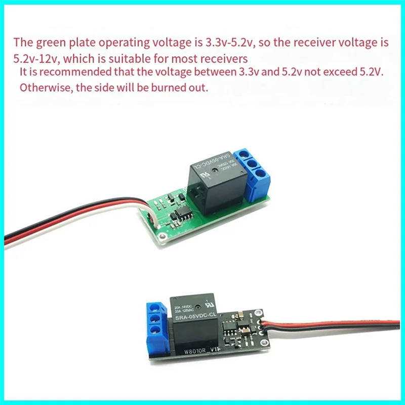 Classy-RC Relay Switch For Aeromodelling Cars Wide Voltage 5-12V, PWM Control Universal Aerial Light Controller