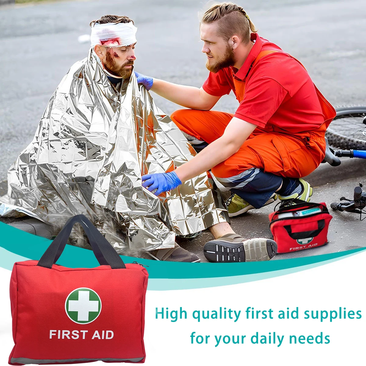 Emergency Kit Comprehensive first aid kit for home, car, camping, hiking - essential emergency preparedness gear