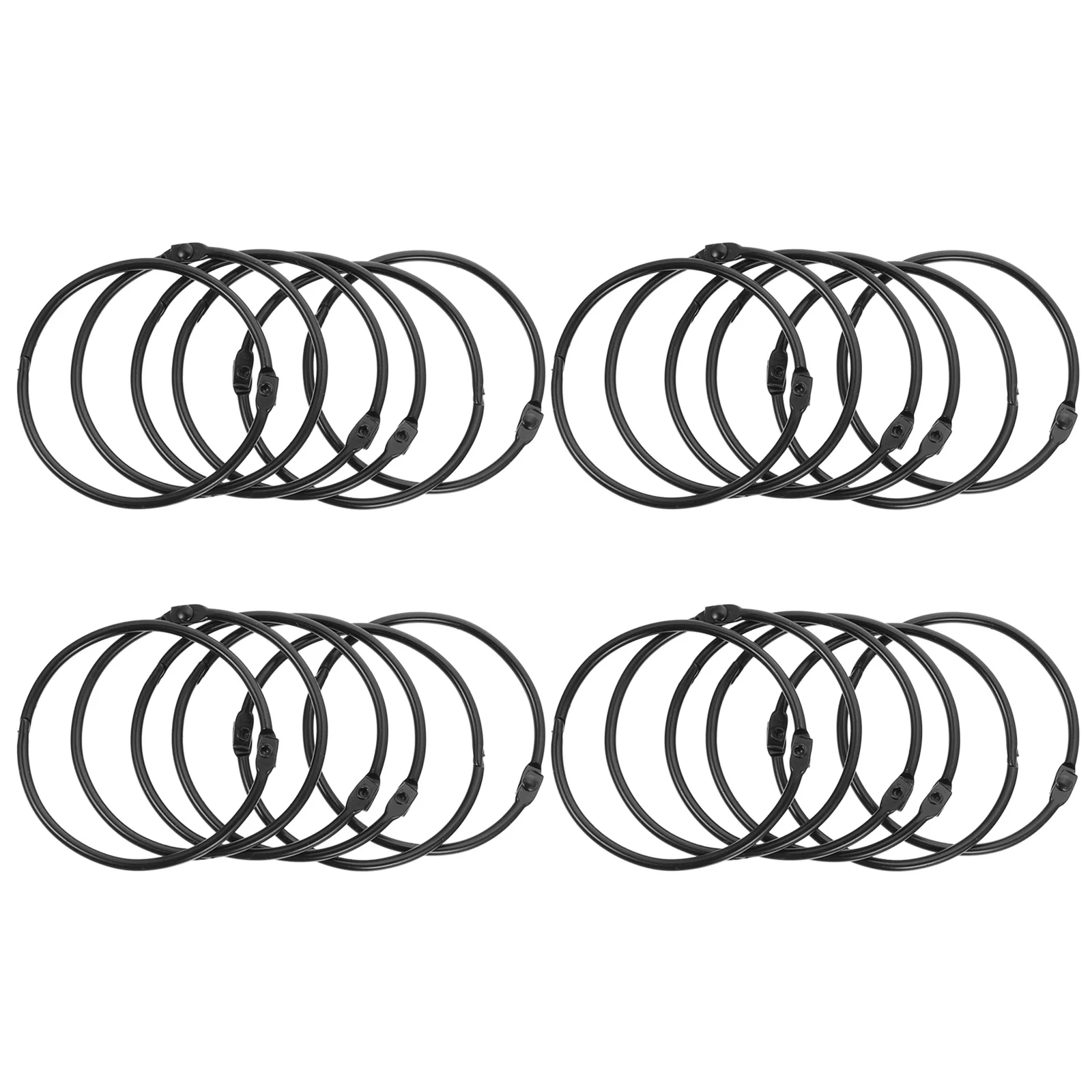 24 Anillos Metálicos Decorativos para Cortinas, Anillos Circulares para Barra Romana, Fácil Instalación, Decoración para Ventanas y Baños, Anillo Circular para Cortinas