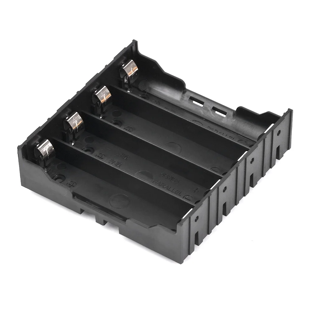 21700 18650 Battery Case Holder 4 Slots 3.7V 14.8 Volt DIY Battery Storage Box in Parallel Plastic Batteries Case DC Battery Box