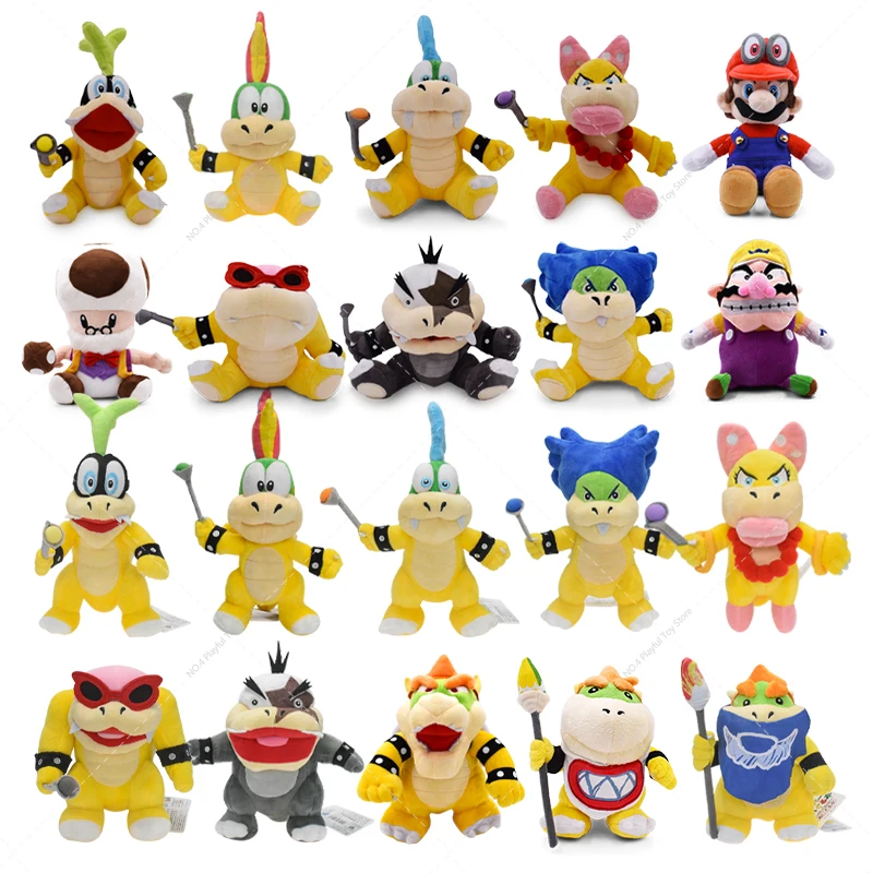 

Super Bro Plush Toy Anime Mario Wario Bowser Morton Ludwig Iggy Wendy Larry Lemmy Roy Classic Plush Dolls for Children Gift