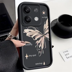 Shockproof Butterfly Case For Xiaomi 13T 14T Pro Poco X5 X6 F6 Funda Redmi Note 13 12 11 14 Pro 5G 11s Soft Silicon Bumper Cover